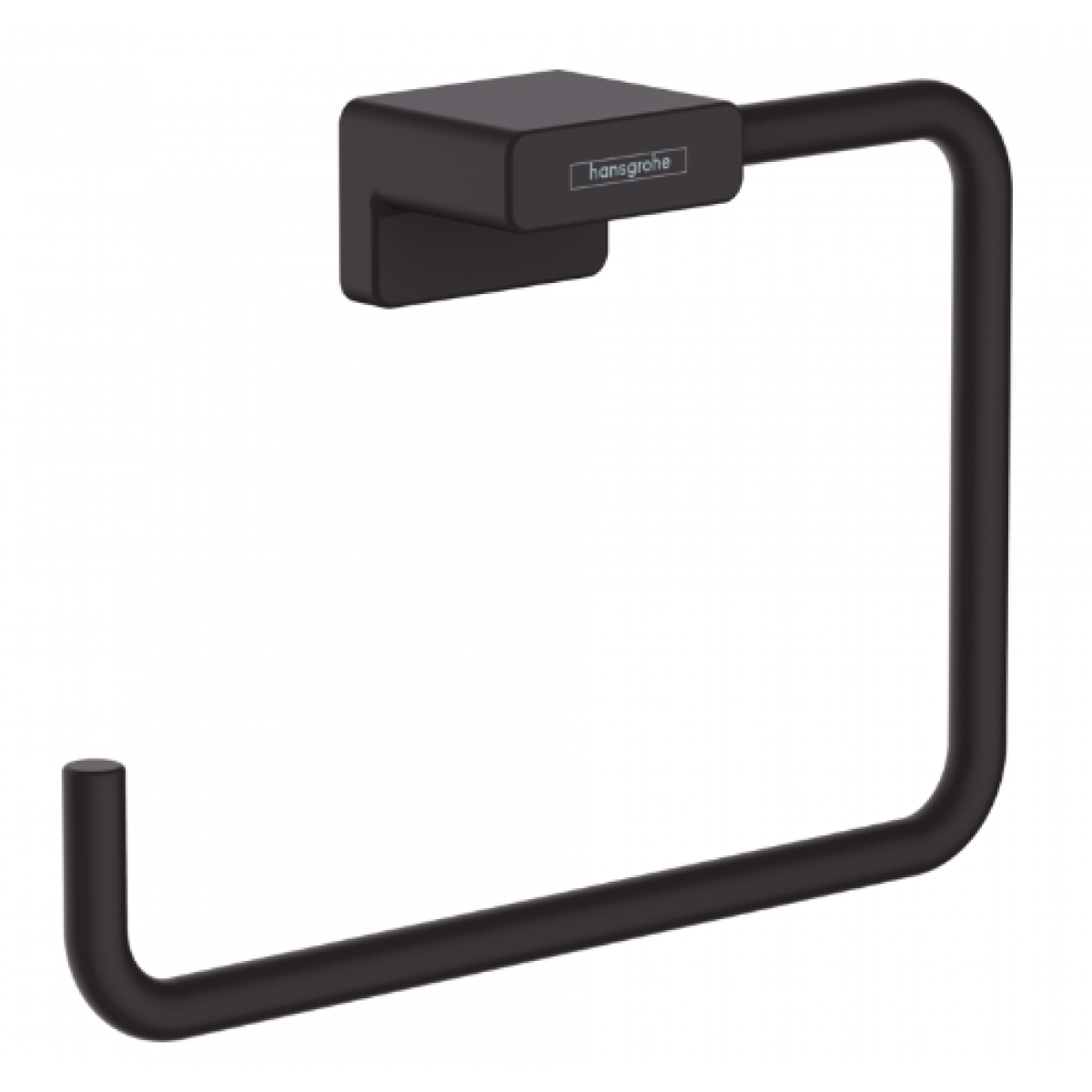 Hansgrohe 41754677 AddStoris 毛巾環 - 黑色，壁掛式